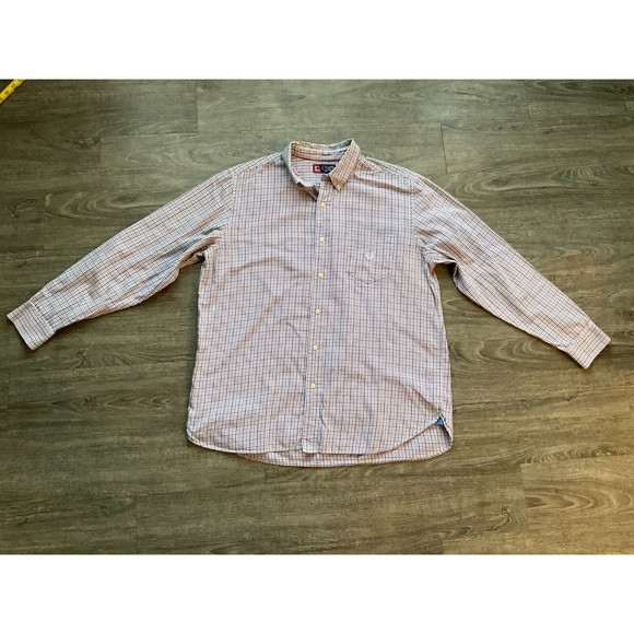 (2) Chaps Shirt Men Size XL Multi Color Plaid Button Down Long Sleeve Logo Crest - Picture 7 of 12